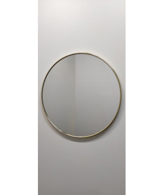 Зеркало круглой формы в металлической раме разных диаметров, Р2001,золото глянец