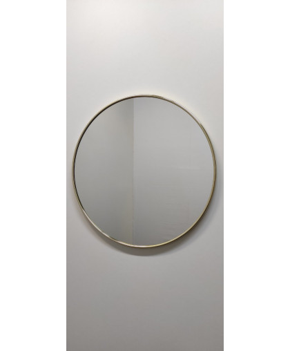 Зеркало круглой формы в металлической раме разных диаметров, Р2001,золото глянец Зеркало круглой формы в металлической раме разных диаметров, Р2001,золото глянец