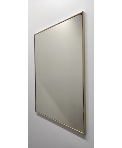 Зеркало прямоугольной формы в металлической раме под золото глянцевое, Р2001. Зеркало прямоугольной формы в металлической раме под золото глянцевое, Р2001.