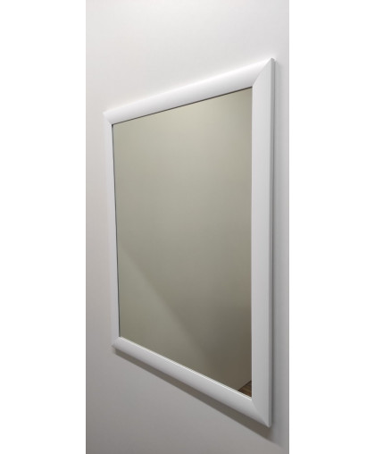 Зеркало прямоугольной формы в раме из , МДФ, белое. гладкое, 5 см