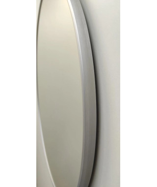 Зеркало круглой  формы в  раме алюминиевого цвета из металла, различных диаметров,  Р2-004