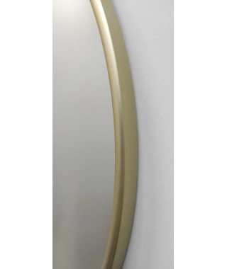 Зеркало круглой  формы в металлической раме цвета матовое золото, различных диаметров,  Р2002