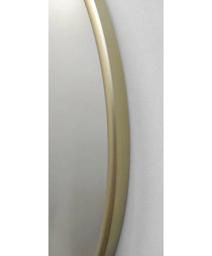 Зеркало круглой  формы в металлической раме цвета матовое золото, различных диаметров,  Р2002