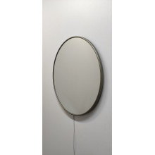 Зеркало круглой  формы в  раме цвета платина, из металла, различных диаметров,  Р2-011