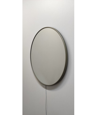 Зеркало круглой  формы в  раме цвета платина, из металла, различных диаметров,  Р2-011