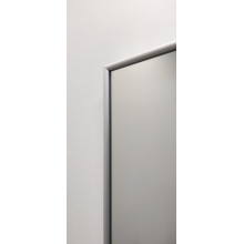 Зеркало прямоугольной формы в  металлической раме цвета матовый алюминий, Р2004.