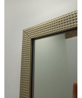 Зеркало прямоугольной формы разных размеров в  декоративной пластиковой раме с декором бронзового цвета , 2712 Т-417-К