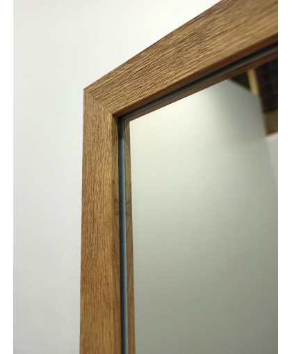 Зеркало прямоугольной формы разных размеров в  декоративной пластиковой раме под фактуру доски , цвета ольхи ,2712W-122К